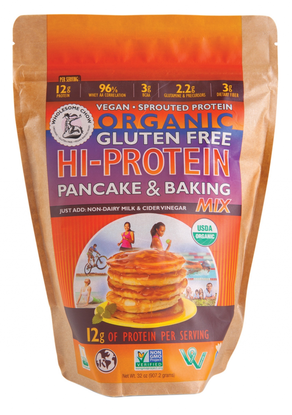Wholesome Chow’s Organic Hi-Protein pancake and baking mix