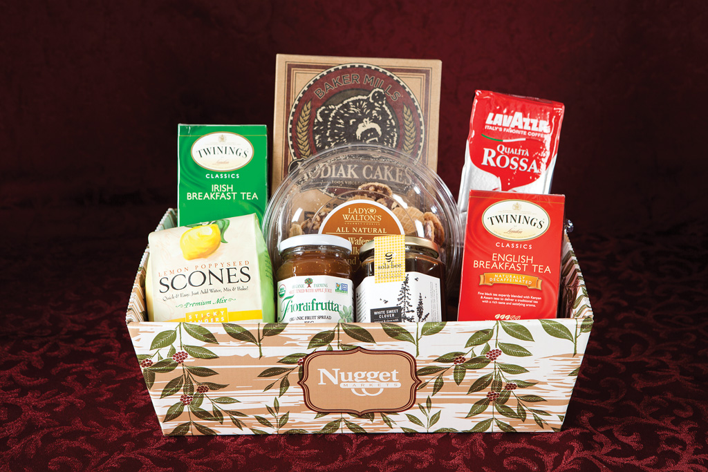 Breakfast Gift Basket  Our Breakfast Basket includes a lovely set of coffee, tea, scone mix, jam and honey.
