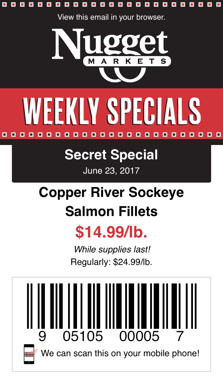 Secret Special coupon on a smart phone.