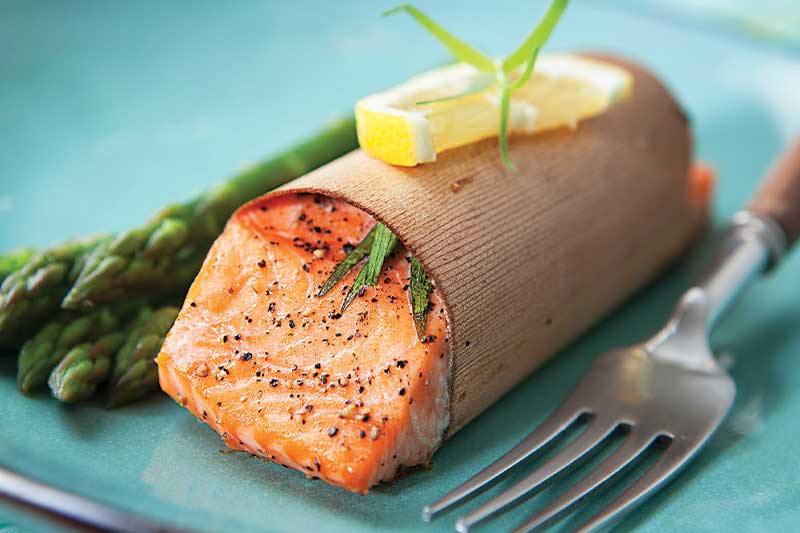 Cedar–Wrapped Salmon Fillets