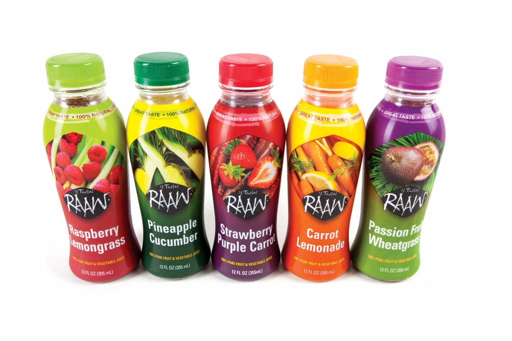 RAAW natural, premium fruit and vegetable juice blends