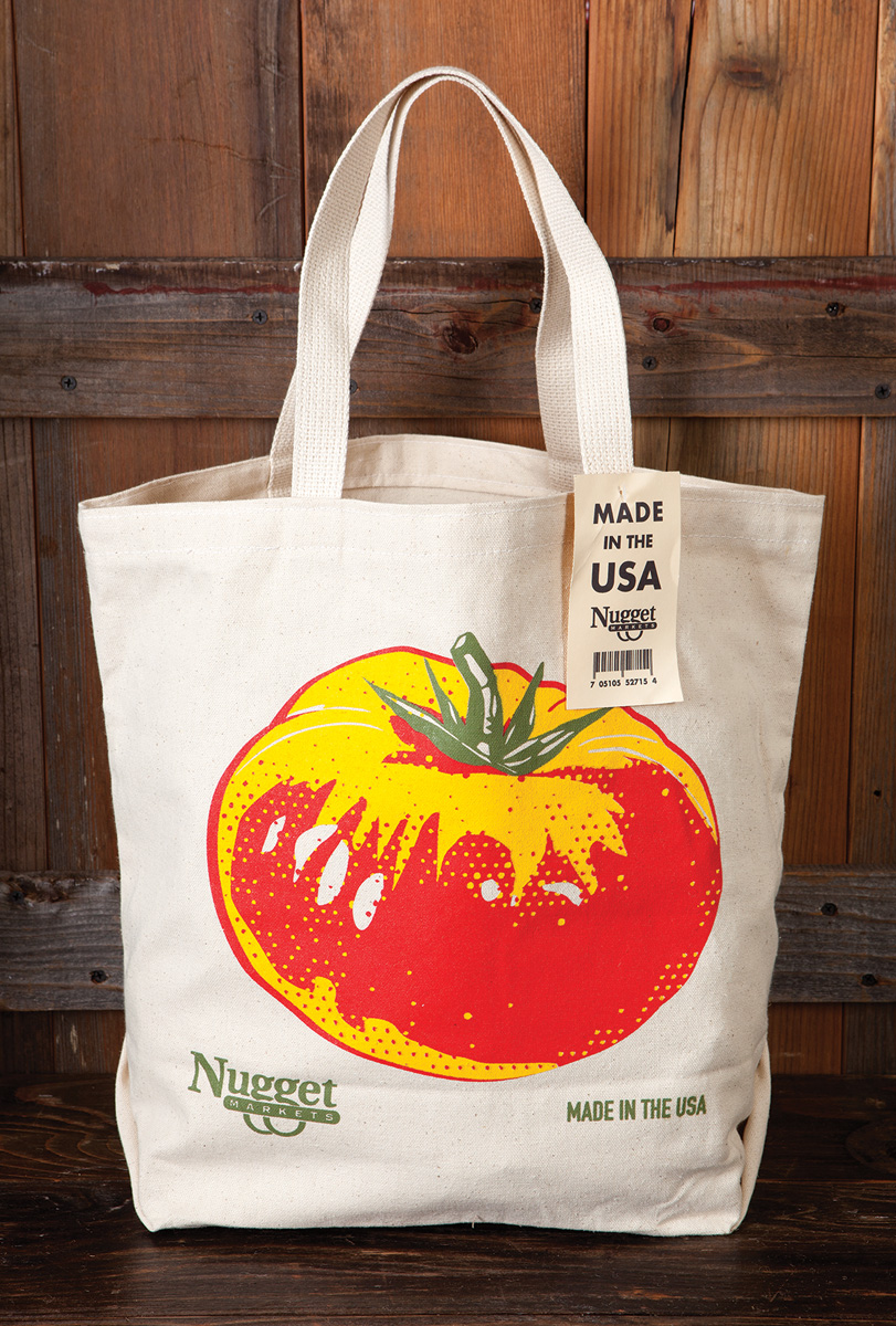 Nugget Markets reusable canvas grocery bags