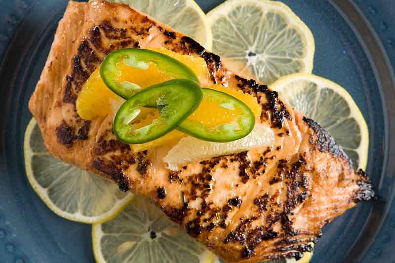 Salmon with Lemon and Jalapeños