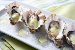 Wasabi oysters