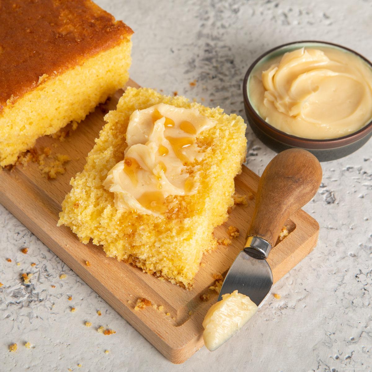 cornbread with honey butter