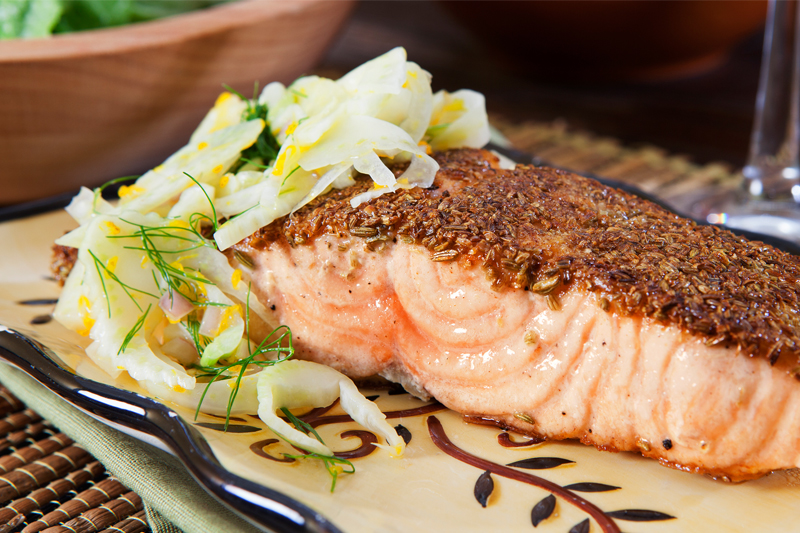 Fennel encrusted salmon