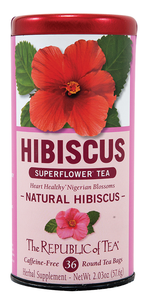 Hibiscus Superflower Exotic and intoxicating, hibiscus tea delivers beautiful flavor with health benefits. This sweet ruby–red tea is a delicious indulgence. Try the Republic’s Natural Hibiscus tea.