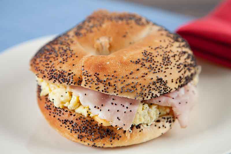 breakfast bagel sandwich